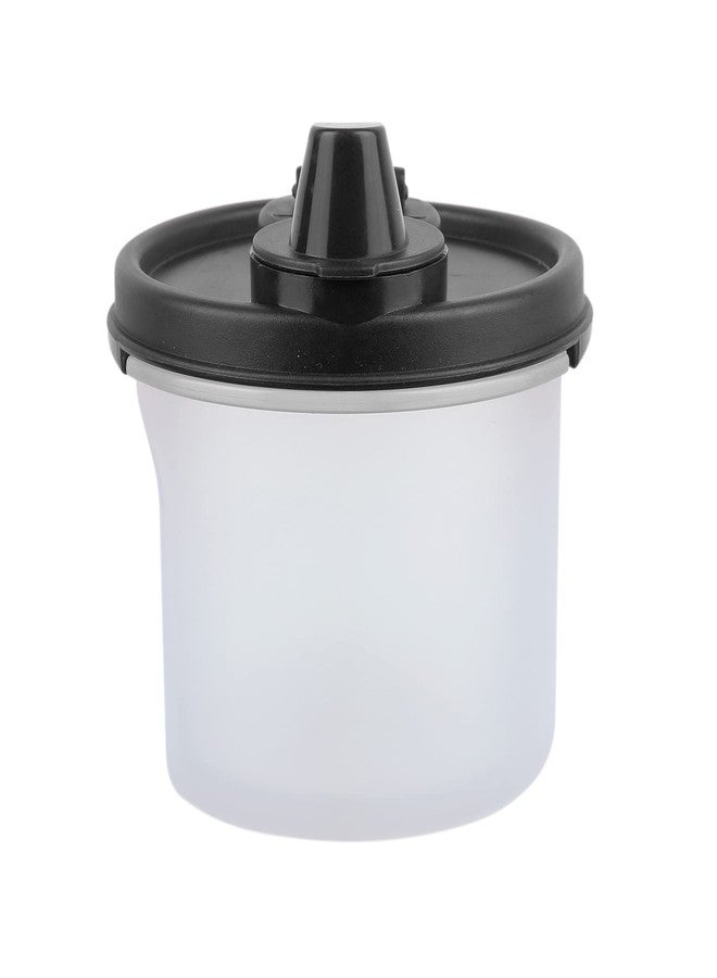 Cutting EDGE Air-Tight & Leak Proof Plastic Oil Pourer - for Vinegar, Sauces, Olive & Refined Oils, Easy Flow, BPA Free, Refrigerator Safe (Black) (Pack of 1, 250ML) - Image 4